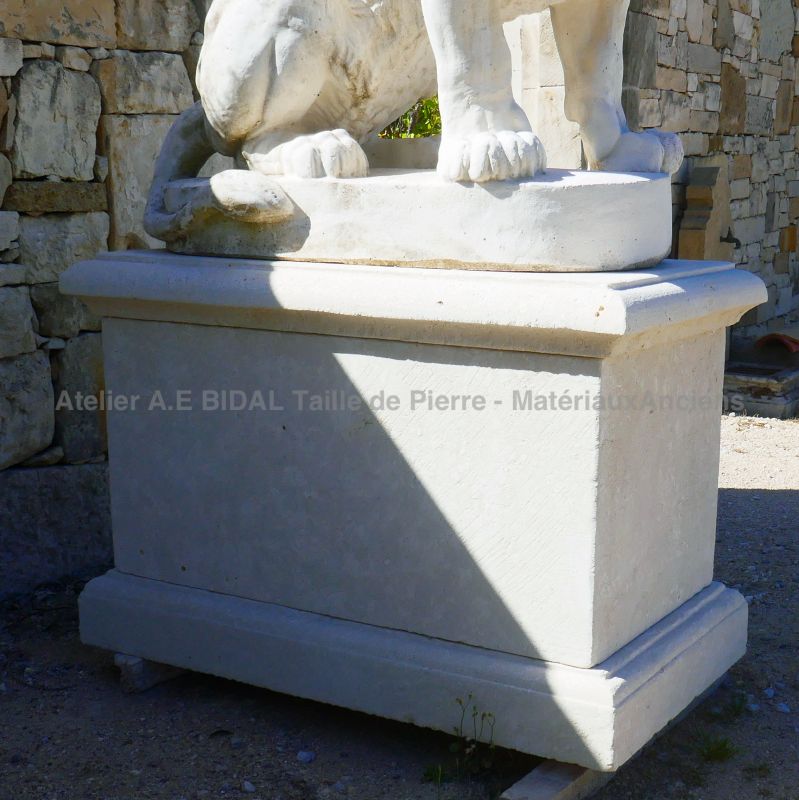 Massive base for stone statue - Frost-resistant limestone pedestal for statue