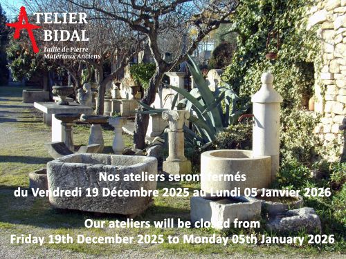Atelier Alain Bidal ǀ Dates de fermeture de fin d'année 2025